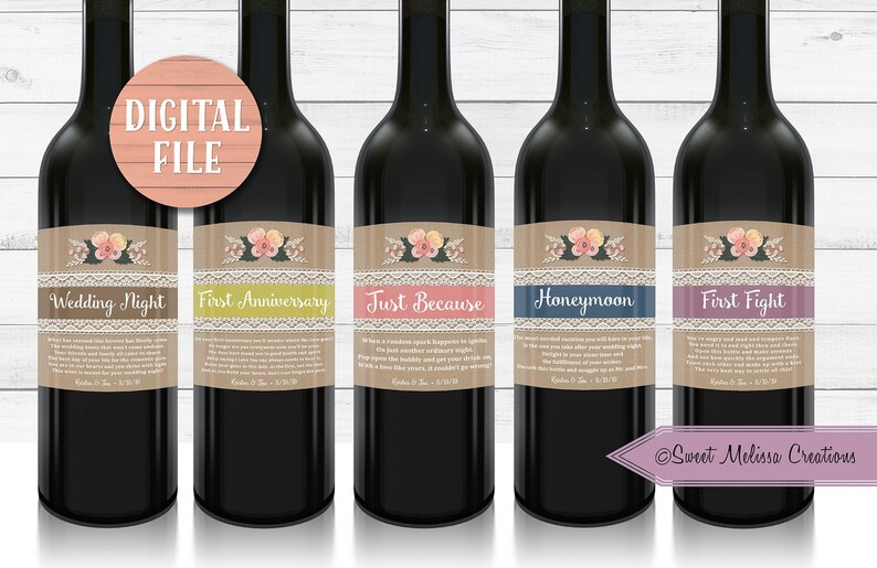 Bridal Shower Gift First House First Fight Wedding Night Diy Wine