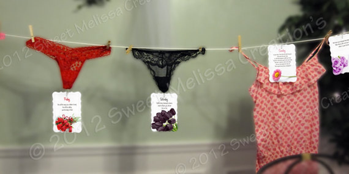 Panty Line Poem Bridal Shower Bachelorette Party 7 Days Etsy