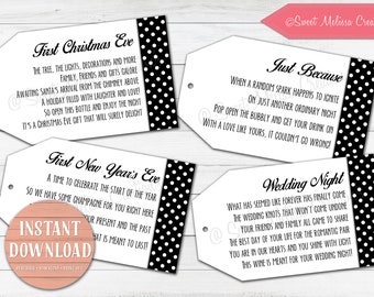 Milestone Wine Poem Tags: Bridal Shower/Bachelorette Party (Digital Download)