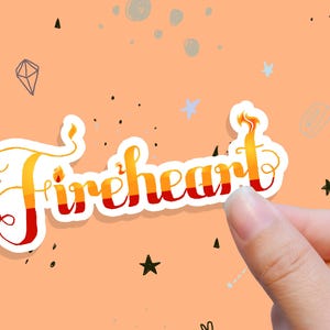 Fireheart Sticker - Officially Licensed Sarah J Maas Merch - Aelin Galathynius - Throne of Glass - Romantasy