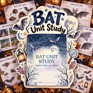 Bat Unit Study Printable | Bat Life Cycle, Anatomy & Echolocation | Homeschool Science Activities