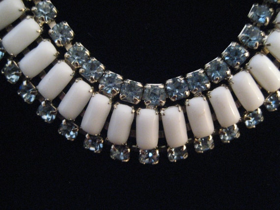 Signed Lisner Design Choker Necklace Shines Sky B… - image 1