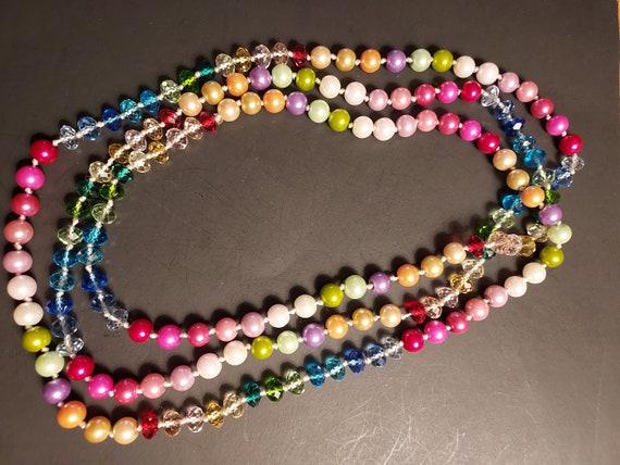 Cotton thread beads best sale necklace