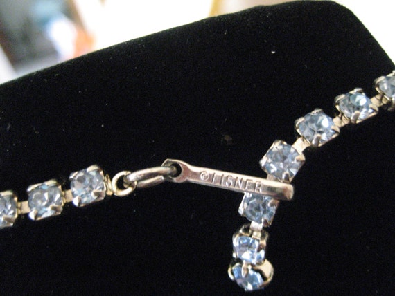Signed Lisner Design Choker Necklace Shines Sky B… - image 5