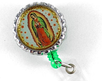 Virgen de Guadalupe, Badge Holder, Badge Reel