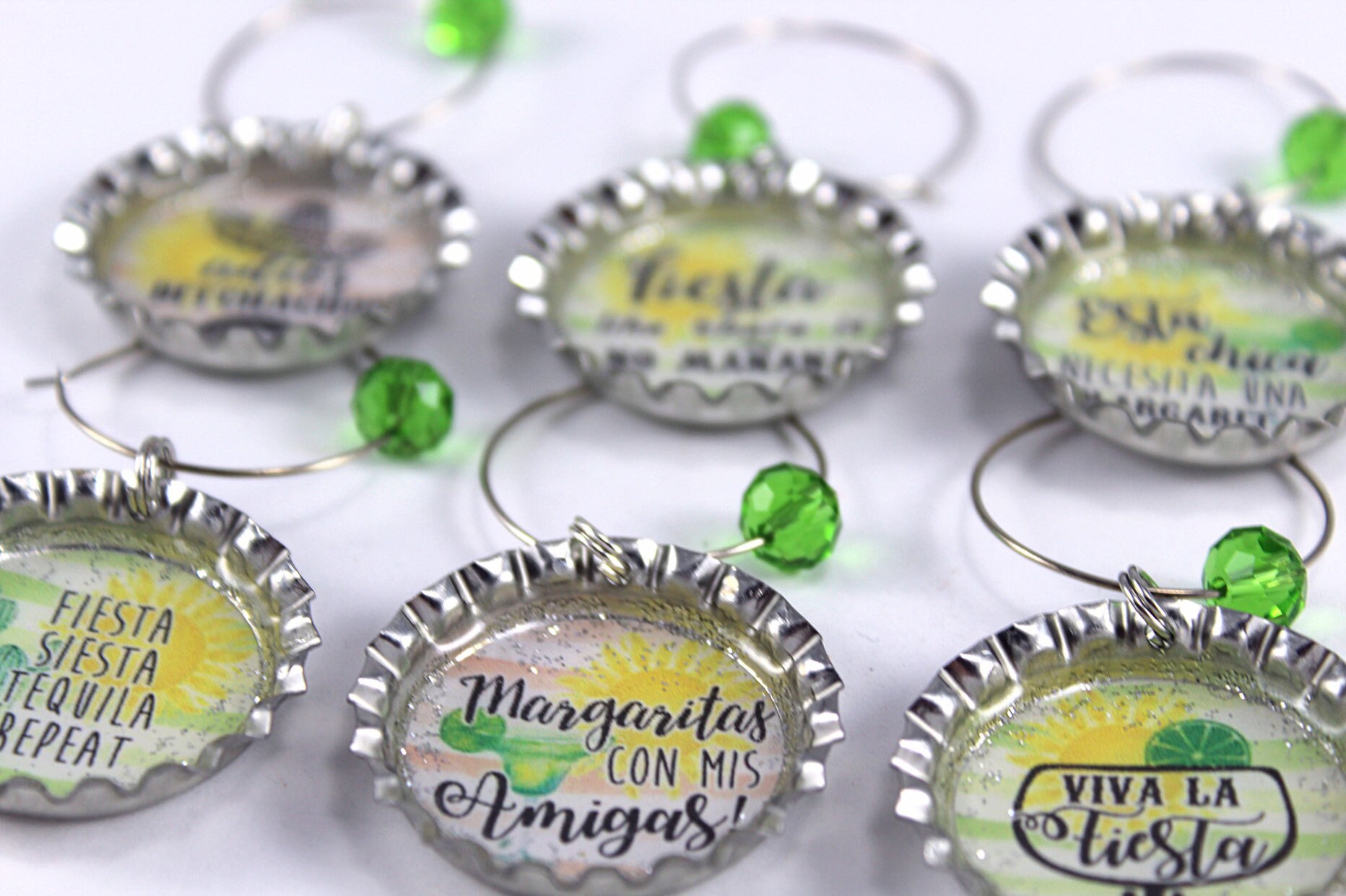 Margarita Drink Charms Tequila Glass Charms Bottle Cap Etsy UK