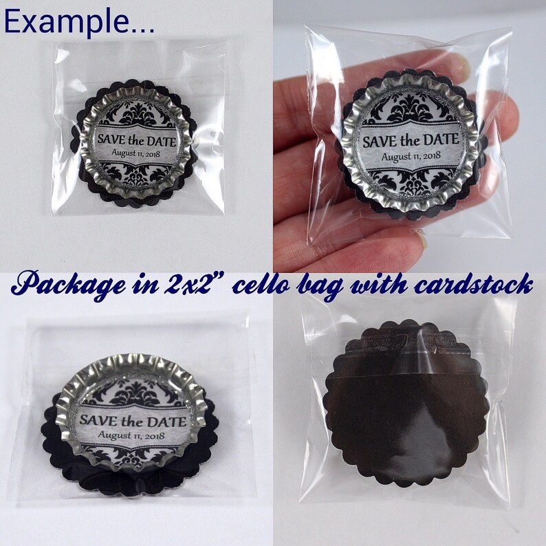 Save the Date Save the Date Magnet Bottle Cap Magnet Kitsch Decor White and Gray Wedding Favors Party Favors Wedding Magnets