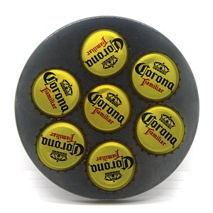 Black Bottle Cap Coaster, Bar Decor, Beer Lover, Gift for Him, Gift for Her