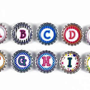 Aimants ABC, Aimants enseignant, Lettres aimantées, Enseignant à domicile, Aimants bouchons de bouteille