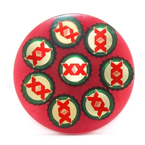 Red Bottle Cap Coaster, Bar Decor, Beer Lover, Gift for Him, Gift for Her