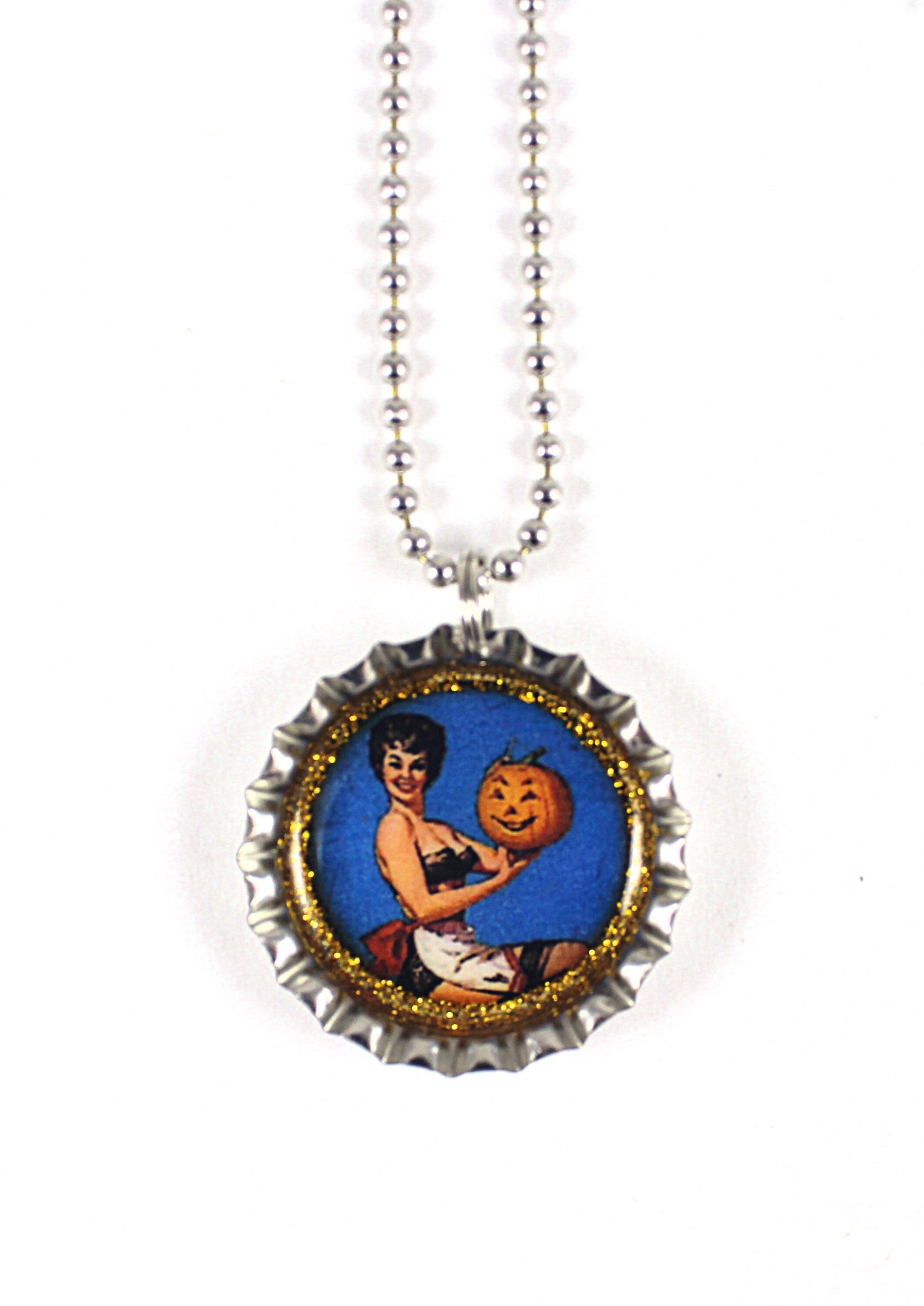Halloween Necklace Halloween Jewelry Pinup Girl Pinup Girl Etsy