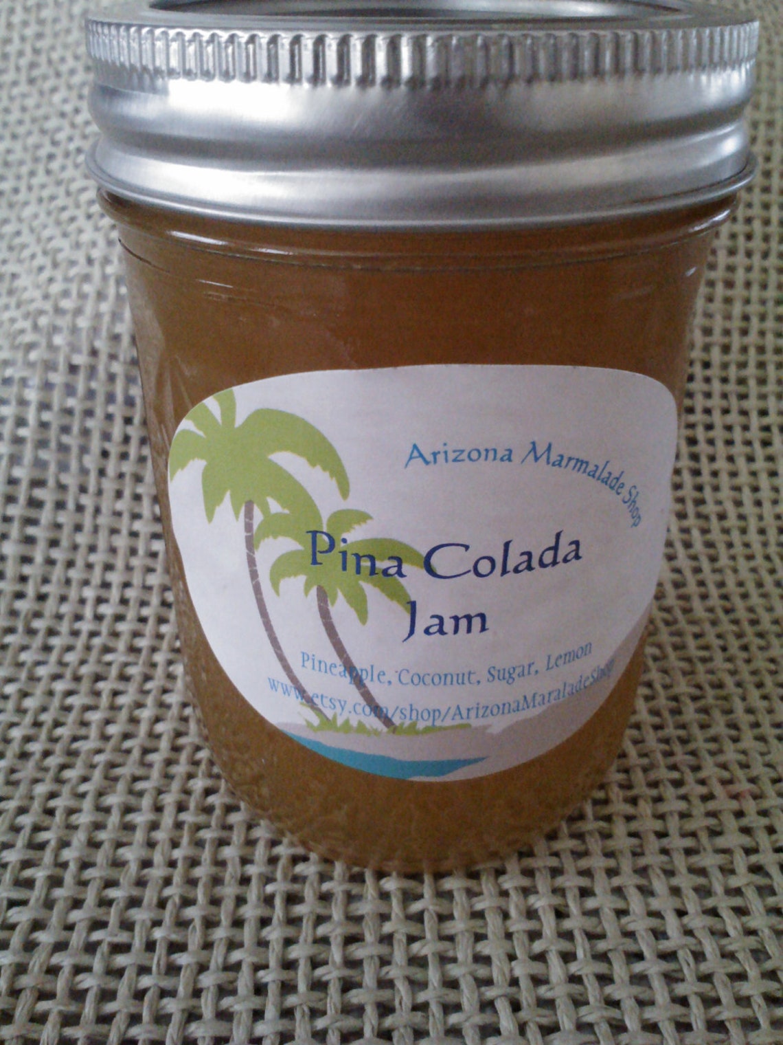 Pina Colada Jam/ Beach Wedding Favor/ TROPICAL Jam / 8 oz Etsy