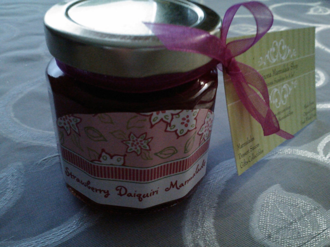 Strawberry Daiquiri Marmalade Sampler/ Pink Wedding Favor 4 Etsy