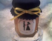 Wedding Jam Favor/ Bride and Groom Label/ Engagement Favor/ SAVE THE DATE Favor/2 oz/ 50 favors/ Your Color Choices