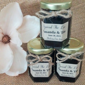 Spread The Love Jam Favors/2 oz Ea/Rustic Wedding Jam Favor / Custom Jam Favors /Fall Winter-Spring-Summer image 1