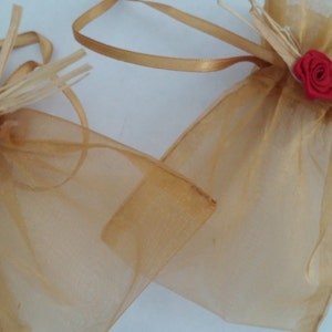 Favor Bags/ Gold Anniversary /Silver Anniversary / Weddings/ Set of 10 ---4 X 6 inch Size