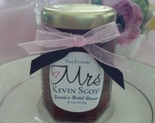 Bachelorette Party Favor/ Bridal Shower Favors/ 35  Mrs. Mini Jam Favors/ Personalized Label