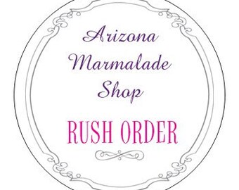 Rush Order For Custom Favors/ FRONT Of THE LINE Processing for  orders of 30-50 jam favors of 1.5 or 2 Oz size