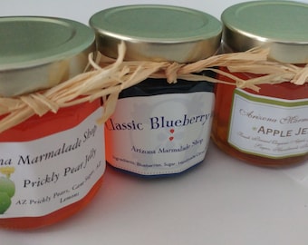 Jam n' Jelly Sampler / Christmas Gift Pack/Stocking Stuffers/ Fathers Day/ FREE SHIPPING / Jam Gift Set/ Three 4 oz Jars