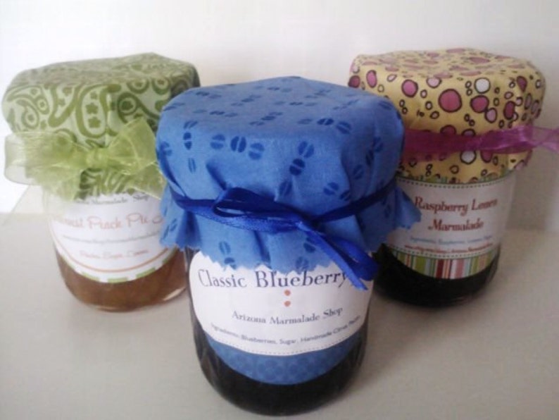 Four Pack Jam & Jelly Gift/ Hostess Gift Pack / 5 Jars/ 8 oz /Holiday Gift /Christmas Gift/ Hostess Gifts image 1