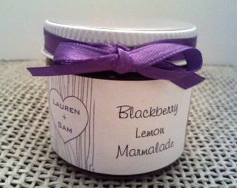 PURPLE 2 oz wedding jam favors/Round Jar /50 Engagement party favors/Save The Date/ Rehearsal Dinner/ Bridal Shower