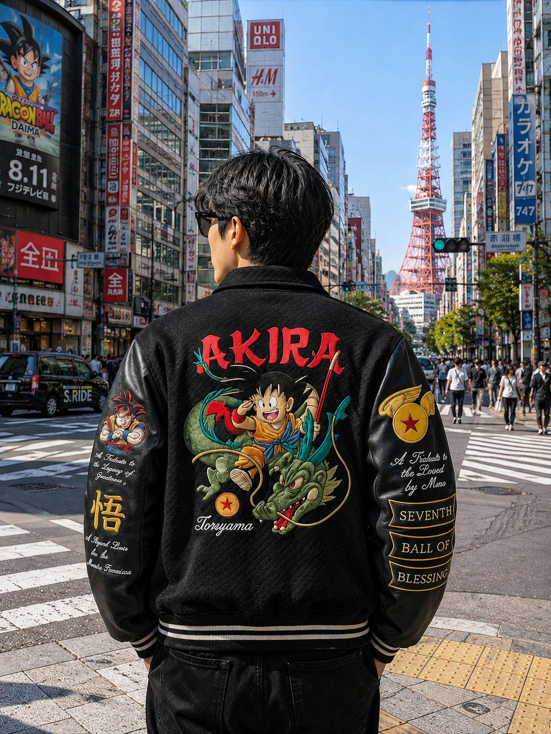 k*き様 【世界に1点のみ‼️】AKIRA アキラ ペイントデニムジャケット Akira Jacket - Etsy