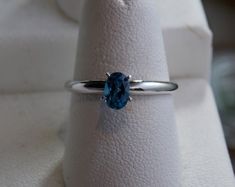 London Blue Topaz in .925 Sterling Silver
