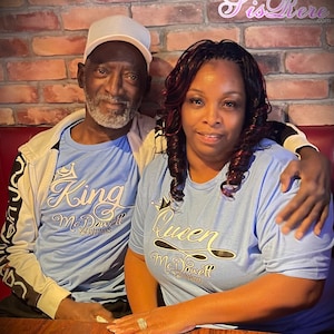 King Hubby and Queen Shirts - Honeymoon Couples Shirts - Wedding Gift - Engagement Gift