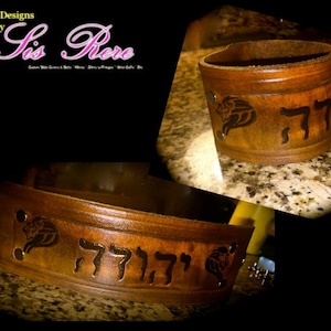 Custom Dbl Leather Judah Wrist Cuff