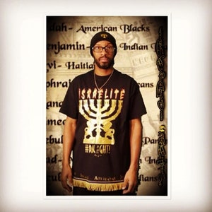The LIGHT - Israelite w Menorah Shirt