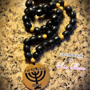 12 Tribes Israel Menorah Medallion Necklace