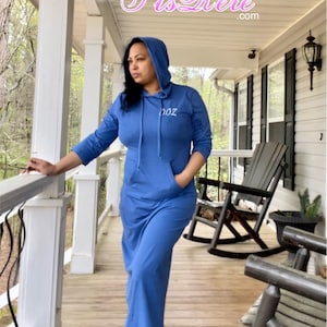 Hooded Maxi Jersey Dress