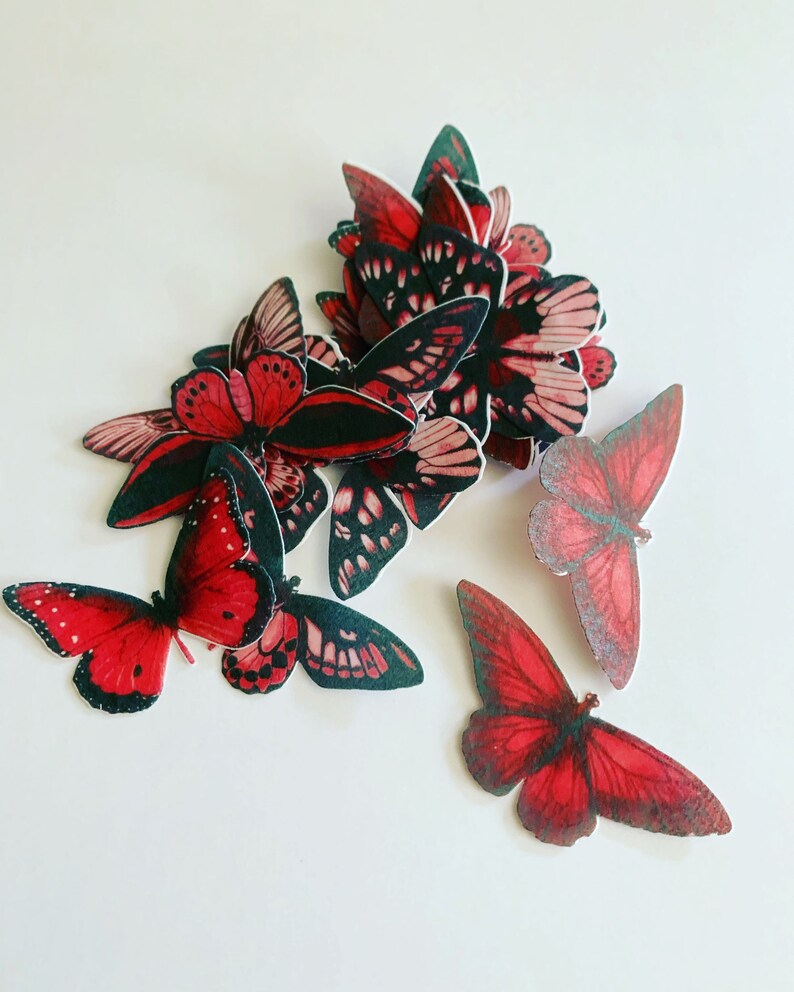 Primary Colours Wafer Paper Die Cut Butterflies Set of 30 Etsy Australia