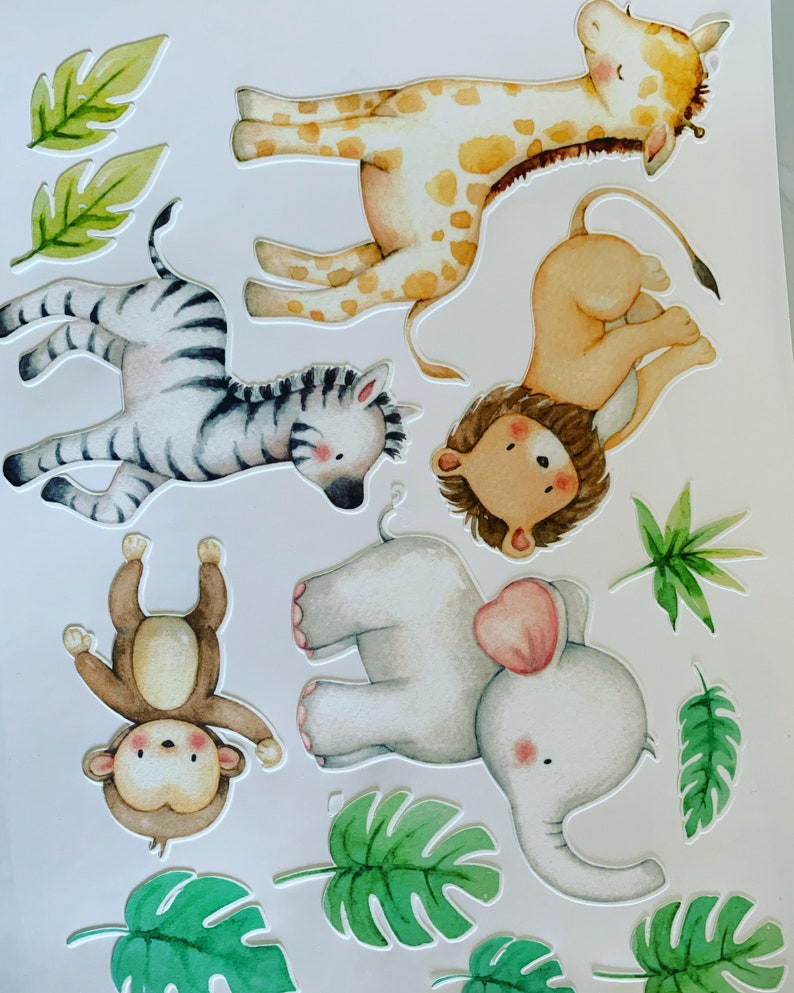 Precut Icing Sheets of Baby Wild Safari Animals Ranging From 5 Etsy