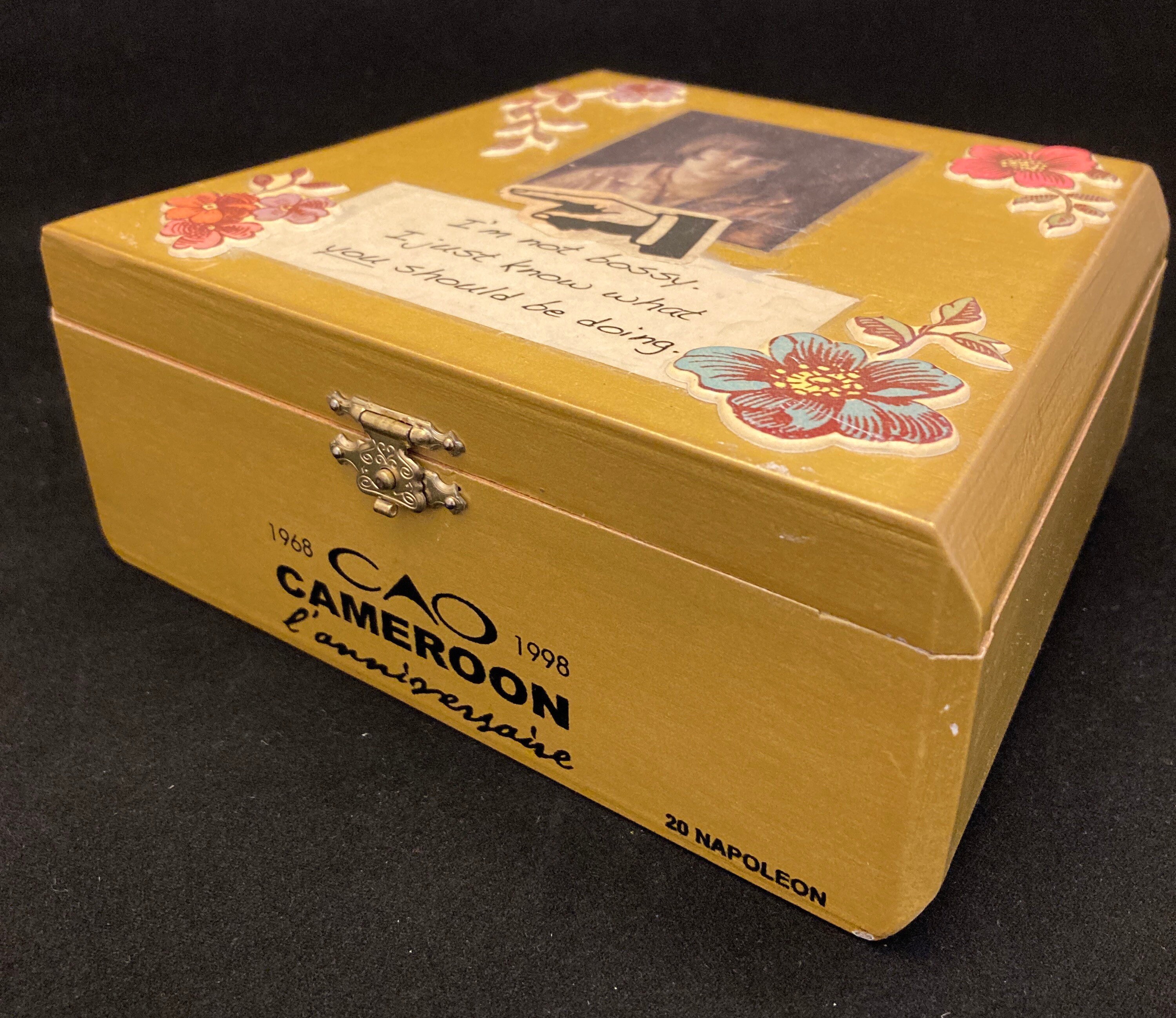 Hand Decorated Cigar Box With Sassy Saying im Not Bossy. I Just Know