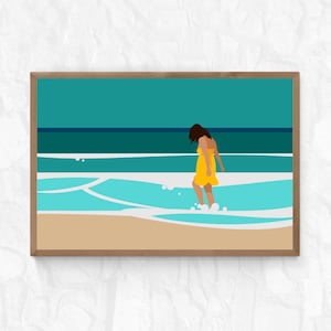 Printable Art, Original Wall Art, Figure - Beach Digital Prints Art, 3 Shapes, Horizontal, Vertical, Square, Large Art up to 72X48 Inch