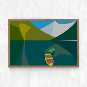 Printable Art, Original Wall Art, Landscape-Lake Digital Prints Art, 3 Shapes, Horizontal, Vertical, Square, Large Art up to 72X48 Inch