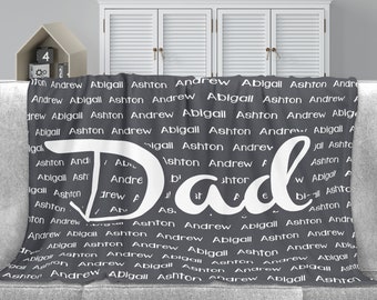 Christmas Gift for Dad from Kids - Dads Blanket - Gifts for Dad - Gift for New Dad - Dad Gift from Daughter from Son - Papi's Blanket