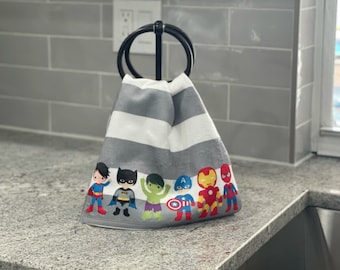 Superhero Bath Hand Towel - Superheroes Bath Decor - Superhero Handtowel - Hand Towels - Super Hero Towel - Custom Bath Towel