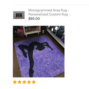Gymnastics Comforter or Duvet with Matching Shams Personalized Gymnastics Polka Dot and Zebra Bedding Glitter Zebra Bedding image 3