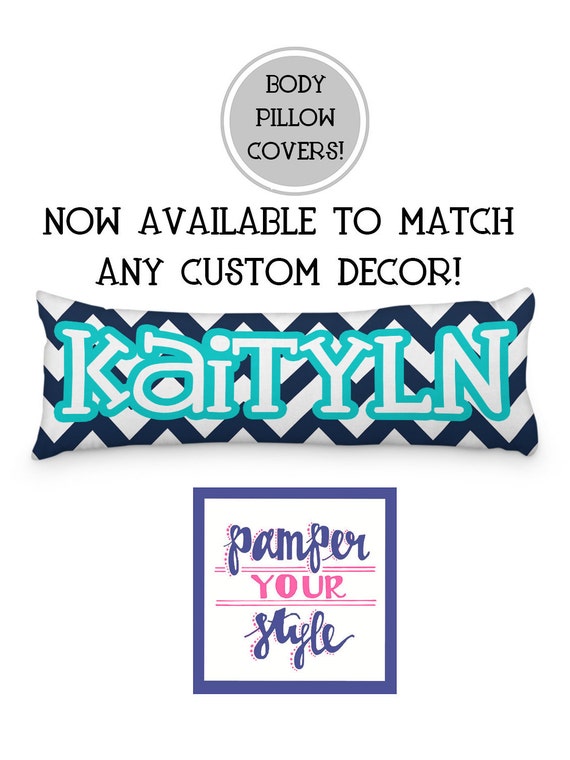 Body Pillow Cover Customized For Your Bedding Monogrammed Etsy