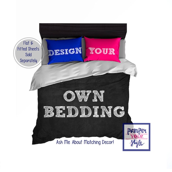 Design My Own Bedding Custom Designed Monogram Bedding Etsy