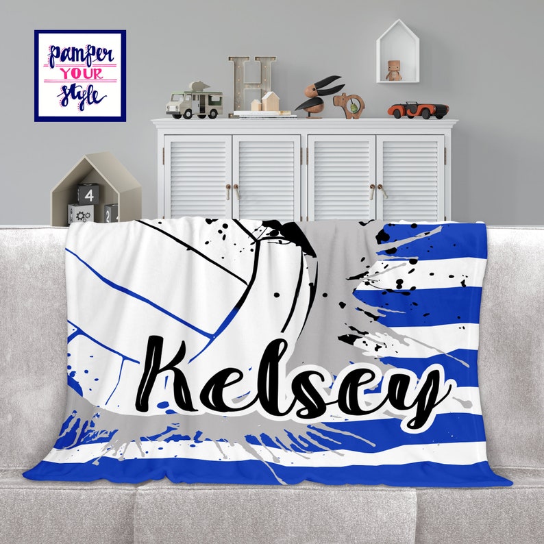Custom Sports Blanket Volleyball Blanket Volleyball Etsy