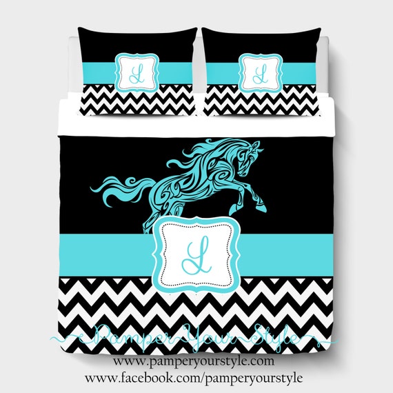 Horse Custom Bedding Personalized Or Monogrammed Comforter Etsy