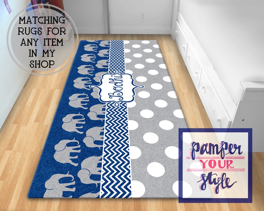 Elephant Area Rug Custom Elephant Nursery Rug Custom Baby Rug Elephant
