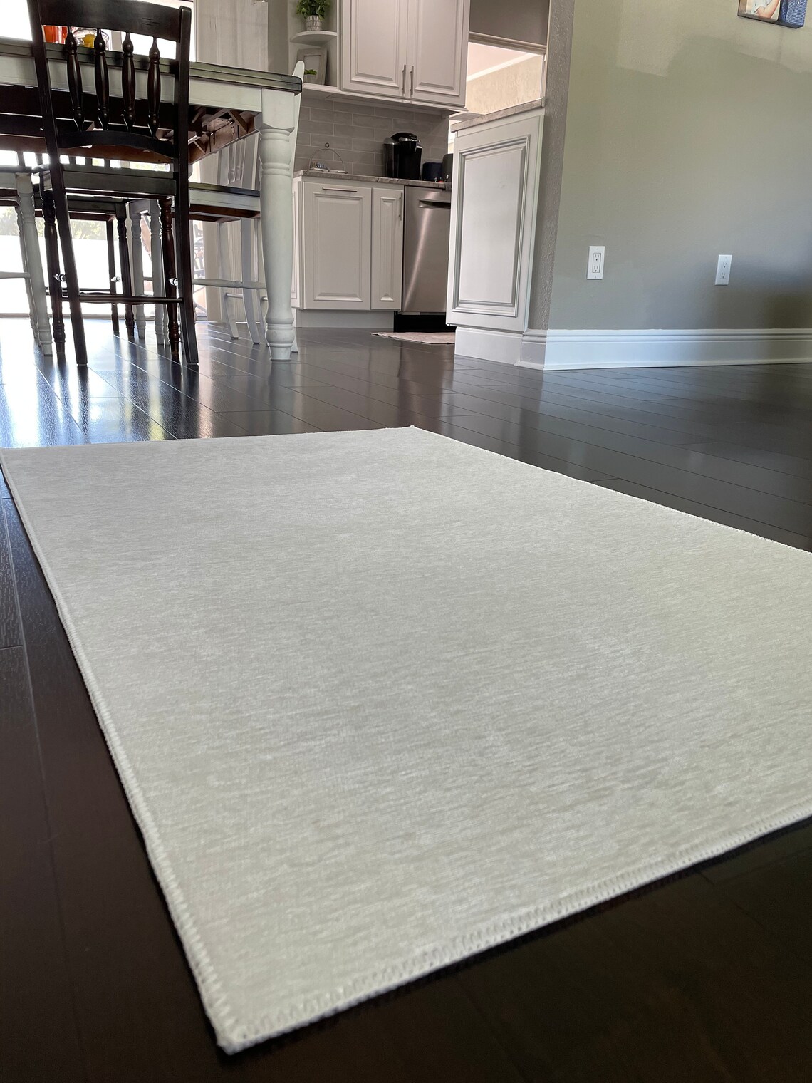 Gray and Lace Area Rug Personalized Living Room Rug - Etsy