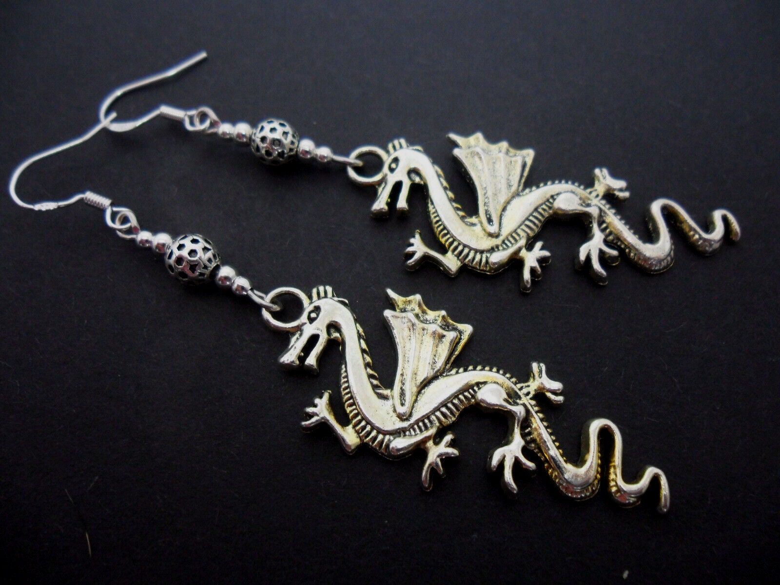 Dragon sterling silver earrings 925 x 1 Dragons & Flying Beasts