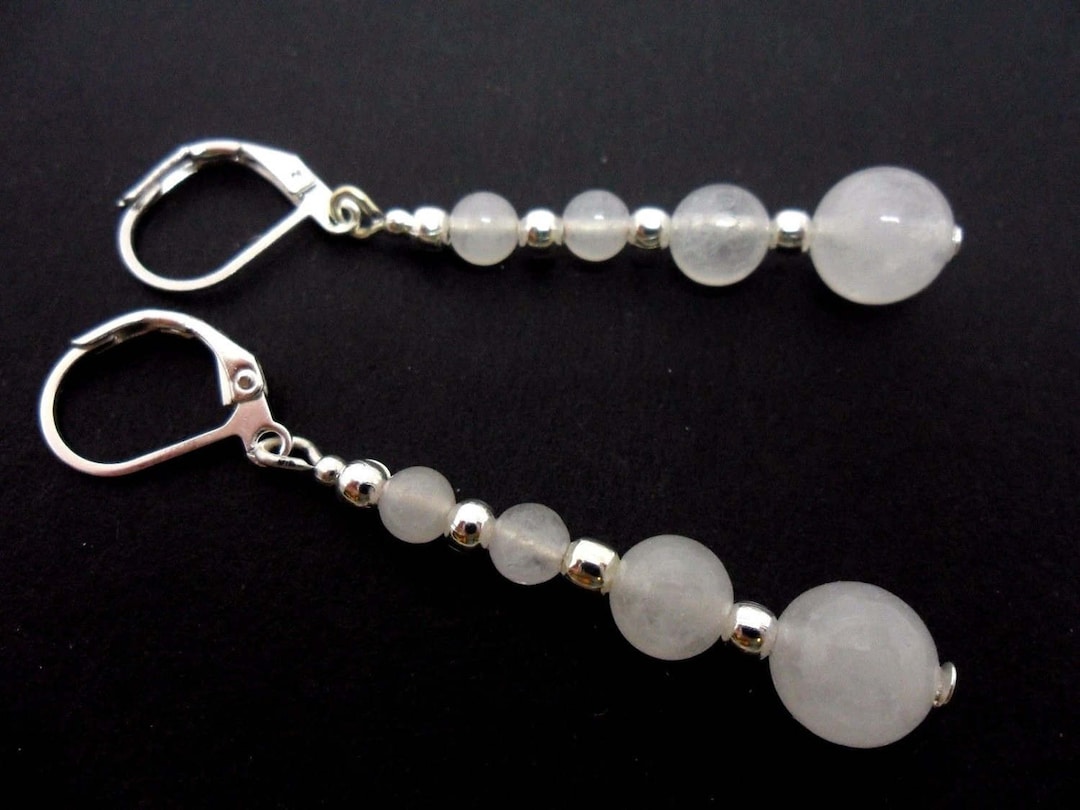 UN PAIO DI ORECCHINI A GANCIO LEVERBACK PLACCATI BLU GIADA - Foto 12