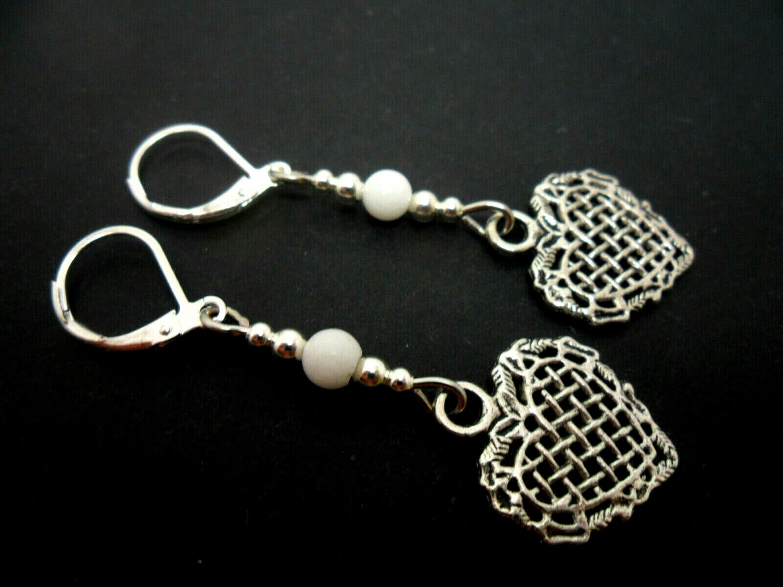 Orecchini Argentati Rotondi Con Spirale A Foglia - Foto 8