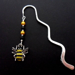 A tibetan silver and honey bee  charm  bookmark. 9cm long.